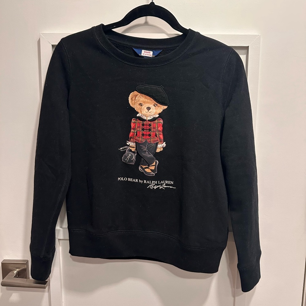 Polo by Ralph Lauren Black sweatshirt with bear motif